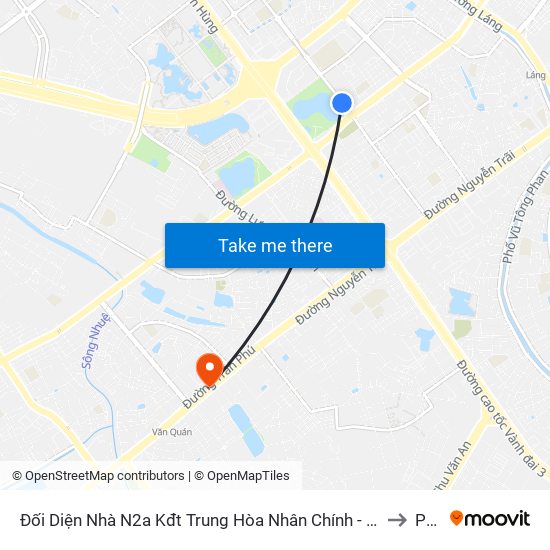Đối Diện Nhà N2a Kđt Trung Hòa Nhân Chính - Hoàng Minh Giám to PTIT map