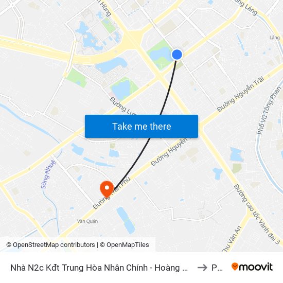 Nhà N2c Kđt Trung Hòa Nhân Chính - Hoàng Minh Giám to PTIT map