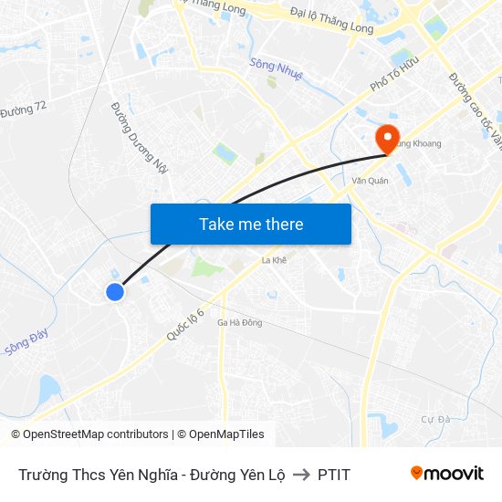 Trường Thcs Yên Nghĩa - Đường Yên Lộ to PTIT map