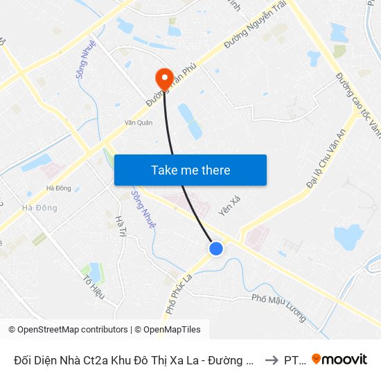 Đối Diện Nhà Ct2a Khu Đô Thị Xa La - Đường Phúc La to PTIT map