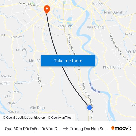 Qua 60m Đối Diện Lối Vào Công Ty Điện Lực Phú Xuyên - Quốc Lộ 1a to Truong Dai Hoc Su pham nghe thuat trung uong map