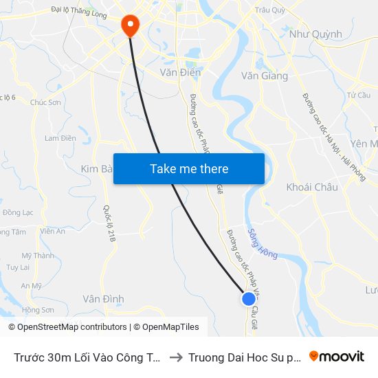 Trước 30m Lối Vào Công Ty Điện Lực Phú Xuyên - Quốc Lộ 1a to Truong Dai Hoc Su pham nghe thuat trung uong map