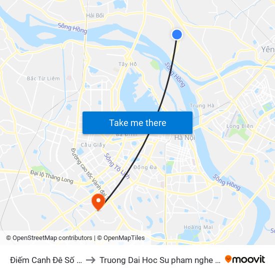 Điếm Canh Đê Số 11-Đê 406 to Truong Dai Hoc Su pham nghe thuat trung uong map