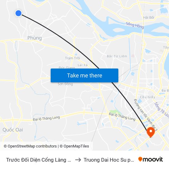 Trước Đối Diện Cổng Làng Thôn Tiến Bộ, Xóm Cực Nam 20m to Truong Dai Hoc Su pham nghe thuat trung uong map