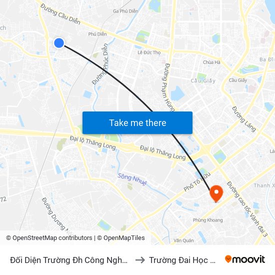 Đối Diện Trường Đh Công Nghệ Đông Á to Trường Đai Học Hà Nội map