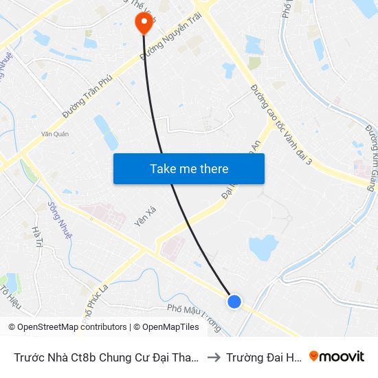 Trước Nhà Ct8b Chung Cư Đại Thanh - Đường Cầu Bươu to Trường Đai Học Hà Nội map