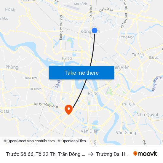 Trước Số 66, Tổ 22 Thị Trấn Đông Anh, Đường Uy Nỗ to Trường Đai Học Hà Nội map