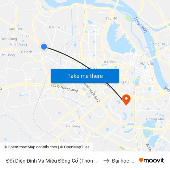 Đối Diện Đình Và Miếu Đồng Cổ (Thôn Nguyên Xá) - Đường 32 to Đại học đại nam map