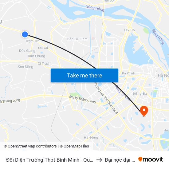 Đối Diện Trường Thpt Bình Minh - Quốc Lộ 32 to Đại học đại nam map