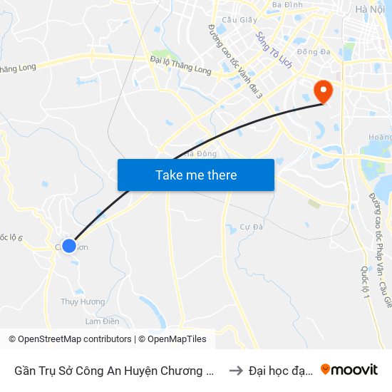 Gần Trụ Sở Công An Huyện Chương Mỹ - Quốc Lộ 6 to Đại học đại nam map