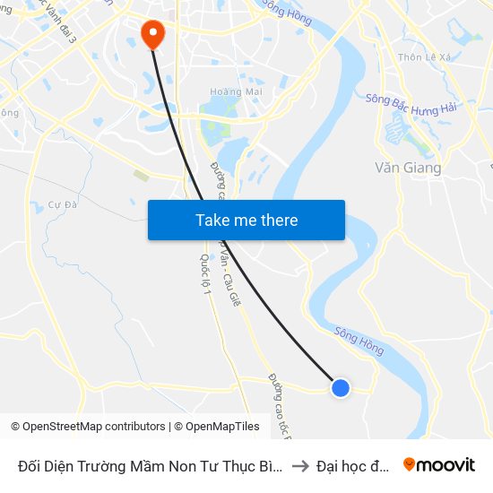 Đối Diện Trường Mầm Non Tư Thục Bình Minh - Tl 427 to Đại học đại nam map