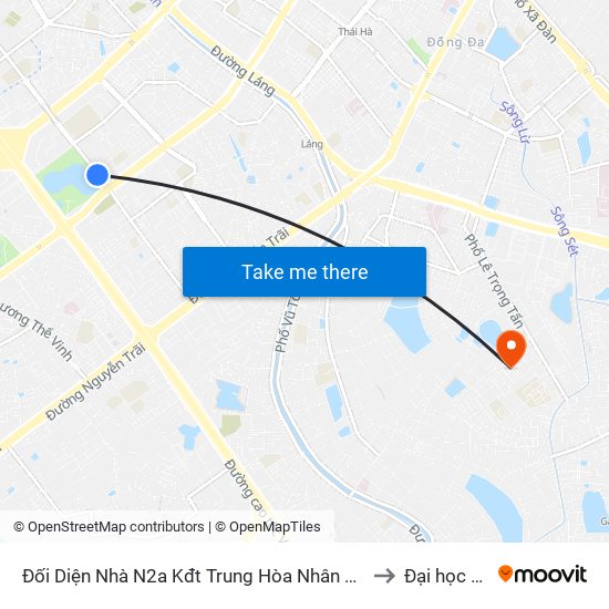 Đối Diện Nhà N2a Kđt Trung Hòa Nhân Chính - Hoàng Minh Giám to Đại học đại nam map