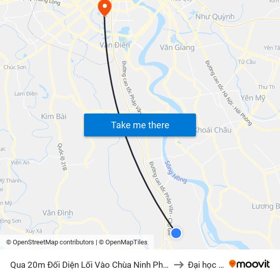 Qua 20m Đối Diện Lối Vào Chùa Ninh Phúc (Thôn Kiều Đông) - Dt428 to Đại học đại nam map