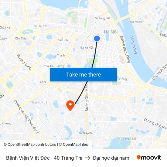 Bệnh Viện Việt Đức - 40 Tràng Thi to Đại học đại nam map