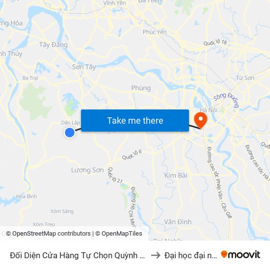 Đối Diện Cửa Hàng Tự Chọn Quỳnh Lương to Đại học đại nam map