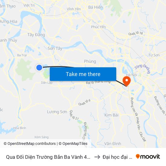 Qua Đối Diện Trường Bắn Ba Vành 40m, Đt87 to Đại học đại nam map