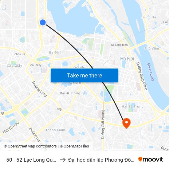 50 - 52 Lạc Long Quân to Đại học dân lập Phương Đông map