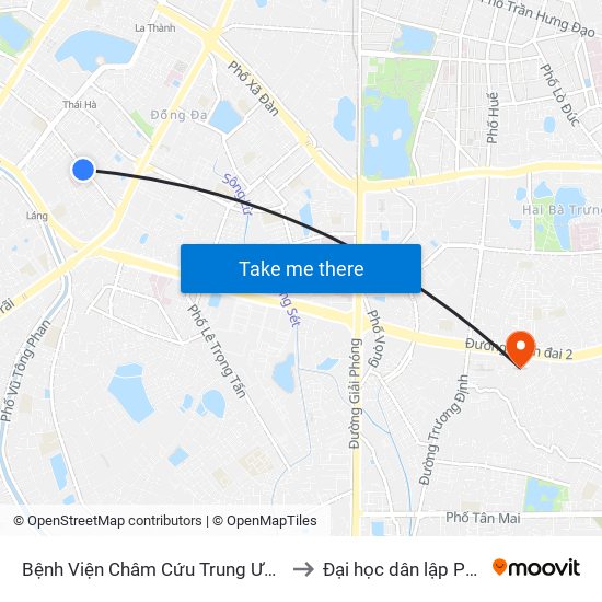 Bệnh Viện Châm Cứu Trung Ương - 49 Thái Thịnh to Đại học dân lập Phương Đông map