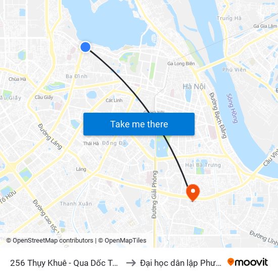 256 Thụy Khuê - Qua Dốc Tam Đa 100m to Đại học dân lập Phương Đông map