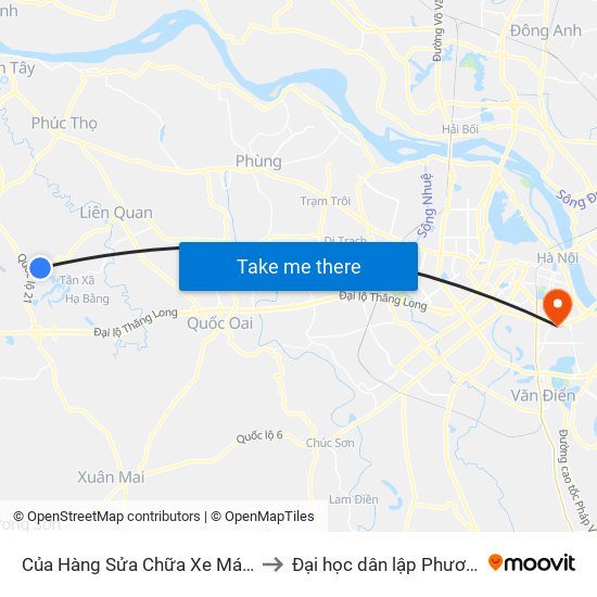 Của Hàng Sửa Chữa Xe Máy Duẩn An to Đại học dân lập Phương Đông map