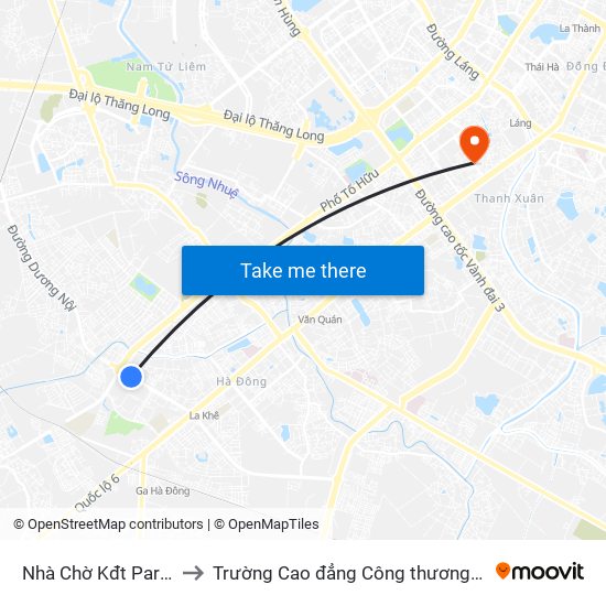 Nhà Chờ Kđt Parkcity to Trường Cao đẳng Công thương Hà Nội map