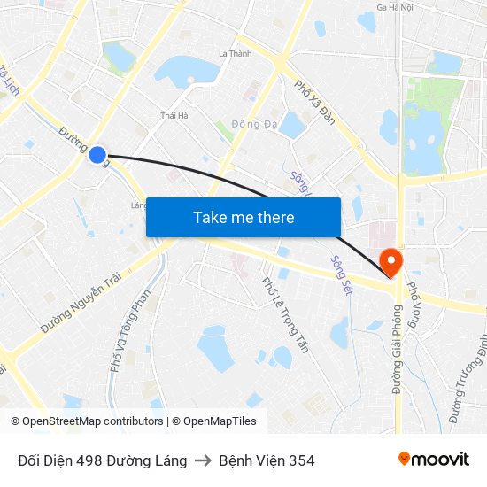 Đối Diện 498 Đường Láng to Bệnh Viện 354 map