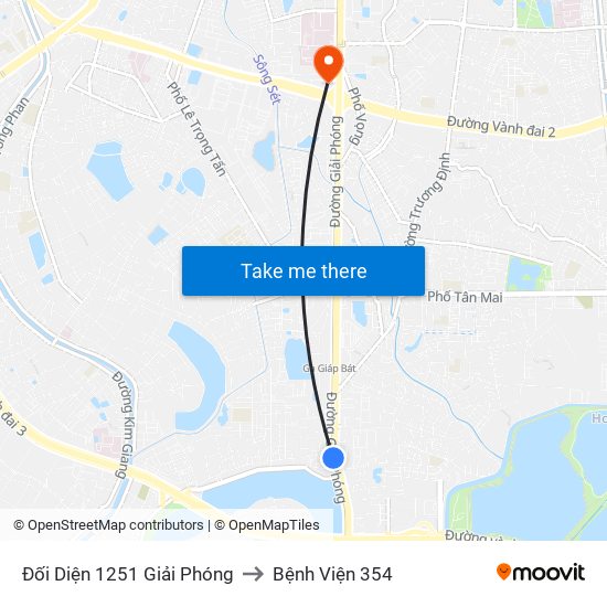 Đối Diện 1251 Giải Phóng to Bệnh Viện 354 map