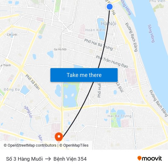 Số 3 Hàng Muối to Bệnh Viện 354 map