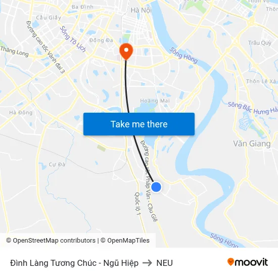 Đình Làng Tương Chúc - Ngũ Hiệp to NEU map
