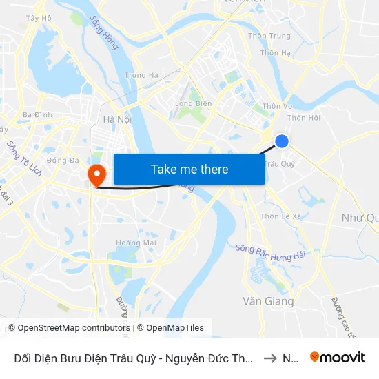 Đối Diện Bưu Điện Trâu Quỳ - Nguyễn Đức Thuận to NEU map