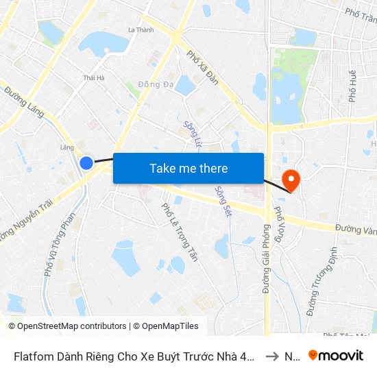 Flatfom Dành Riêng Cho Xe Buýt Trước Nhà 45 Đường Láng to NEU map