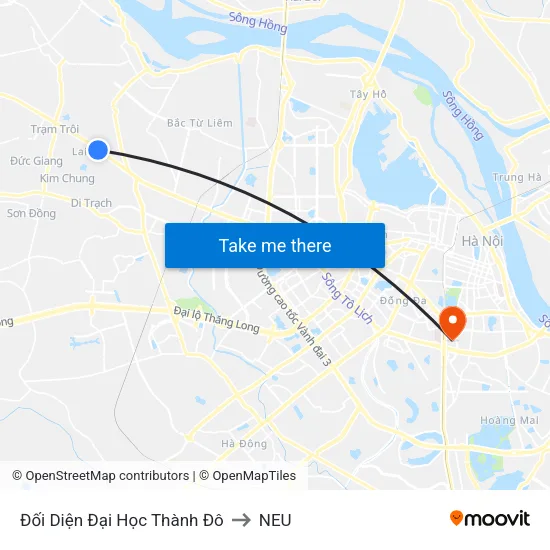 Đối Diện Đại Học Thành Đô to NEU map