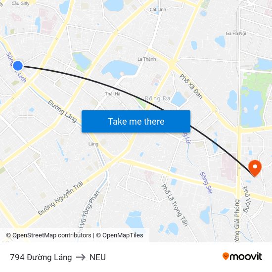 794 Đường Láng to NEU map