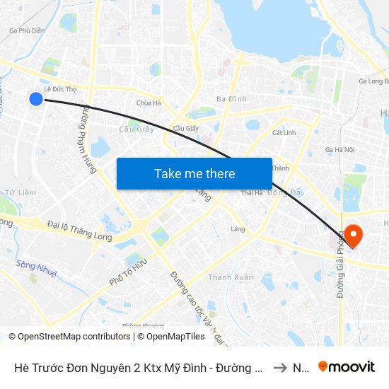 Hè Trước Đơn Nguyên 2 Ktx Mỹ Đình - Đường Hàm Nghi to NEU map