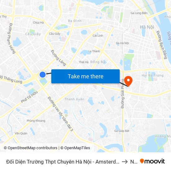 Đối Diện Trường Thpt Chuyên Hà Nội - Amsterdam (Hoàng Minh Giám) to NEU map