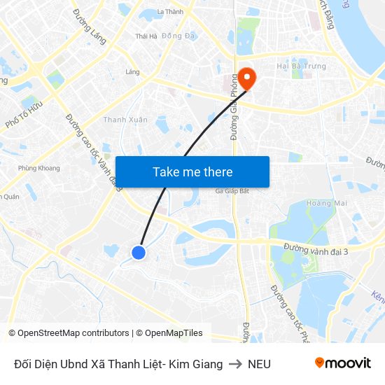 Đối Diện Ubnd Xã Thanh Liệt- Kim Giang to NEU map