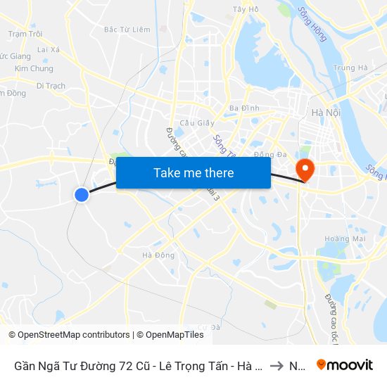 Gần Ngã Tư Đường 72 Cũ - Lê Trọng Tấn - Hà Đông to NEU map