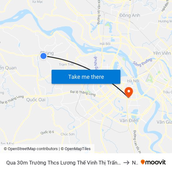 Qua 30m Trường Thcs Lương Thế Vinh Thị Trấn Phùng, Km 22+100 Quốc Lộ 32 to NEU map