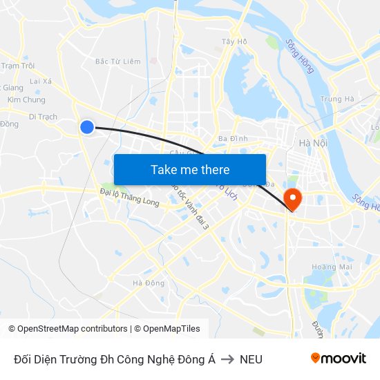 Đối Diện Trường Đh Công Nghệ Đông Á to NEU map