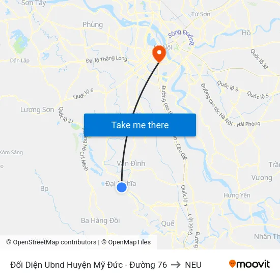 Đối Diện Ubnd Huyện Mỹ Đức - Đường 76 to NEU map