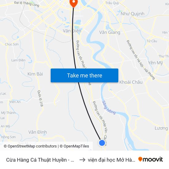Cừa Hàng Cá Thuật Huyền - Dt428 to viện đại học Mở Hà Nội map