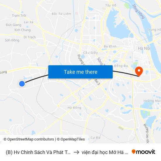 (B) Hv Chính Sách Và Phát Triển to viện đại học Mở Hà Nội map