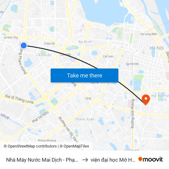 Đối Diện Bệnh Viện Đa Khoa Y Học Cổ Truyền - Phạm Hùng to viện đại học Mở Hà Nội map