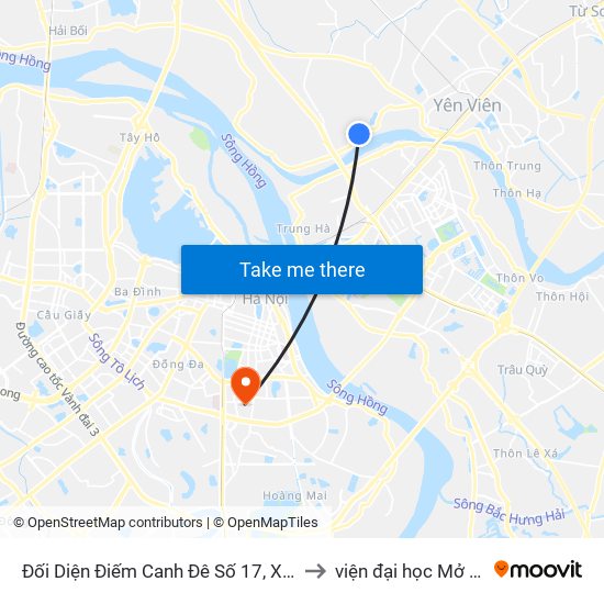 Đối Diện Điếm Canh Đê Số 17, Xã Mai Lâm to viện đại học Mở Hà Nội map