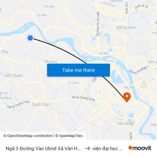 Ngã 3 Đường Vào Ubnd Xã Vân Hà - Huyện Phúc Thọ to viện đại học Mở Hà Nội map