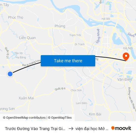 Trước Đường Vào Trang Trại Giáo Dục Mis to viện đại học Mở Hà Nội map