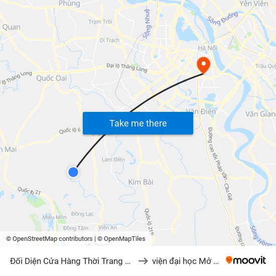 Đối Diện Cửa Hàng Thời Trang Yến Duyên to viện đại học Mở Hà Nội map