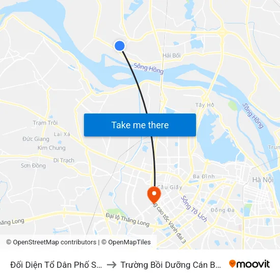 Đối Diện Tổ Dân Phố Số 35 - Đại Mạch to Trường Bồi Dưỡng Cán Bộ Giáo Dục Hà Nội map