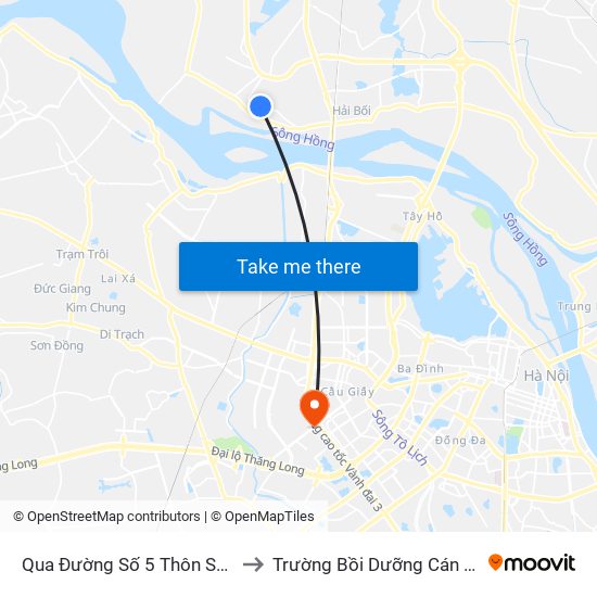 Qua Đường Số 5 Thôn Sáp Mai Khoảng 30m to Trường Bồi Dưỡng Cán Bộ Giáo Dục Hà Nội map