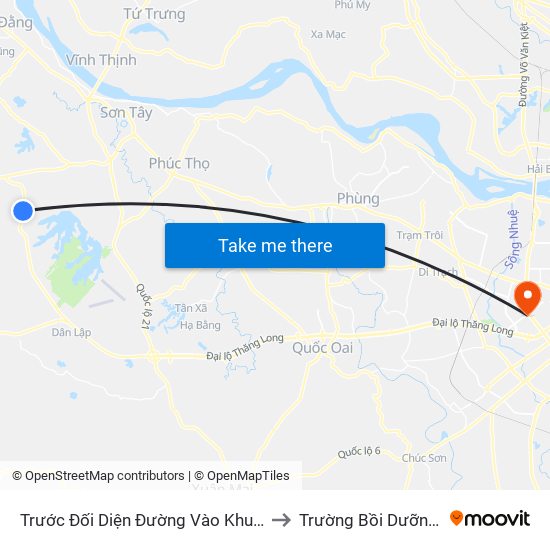 Trước Đối Diện Đường Vào Khu Du Lịch Khoang Sanh, Suối Tiên 70m, Đt87 to Trường Bồi Dưỡng Cán Bộ Giáo Dục Hà Nội map